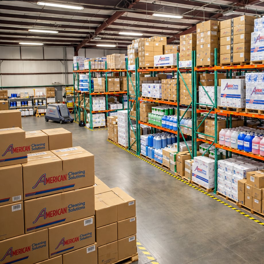 Bulk cleaning supplies stocked for businesses and distributors in Georgia